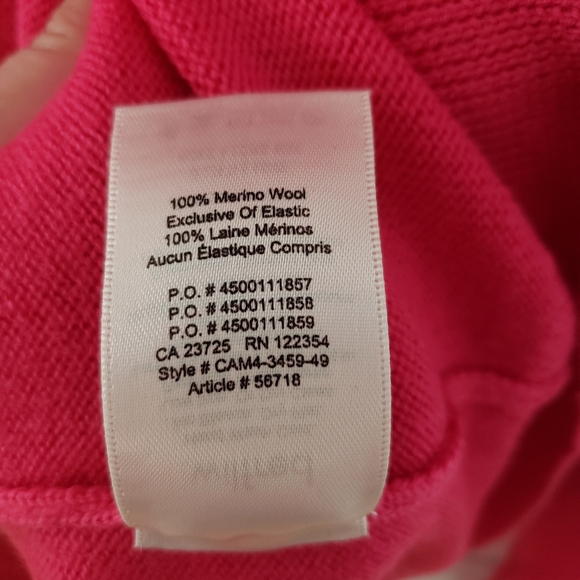 Wilfred cyprie mock neck merino wool sweater in vital pink sz S - Picture 4 of 10